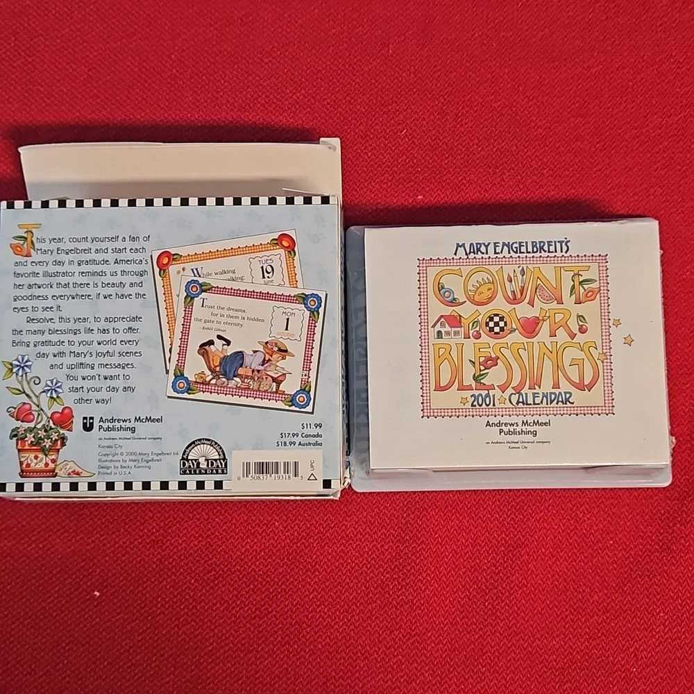 Lot of 3 Mary Englebreit calendars 2001 and 2002 NEW craft card making read
